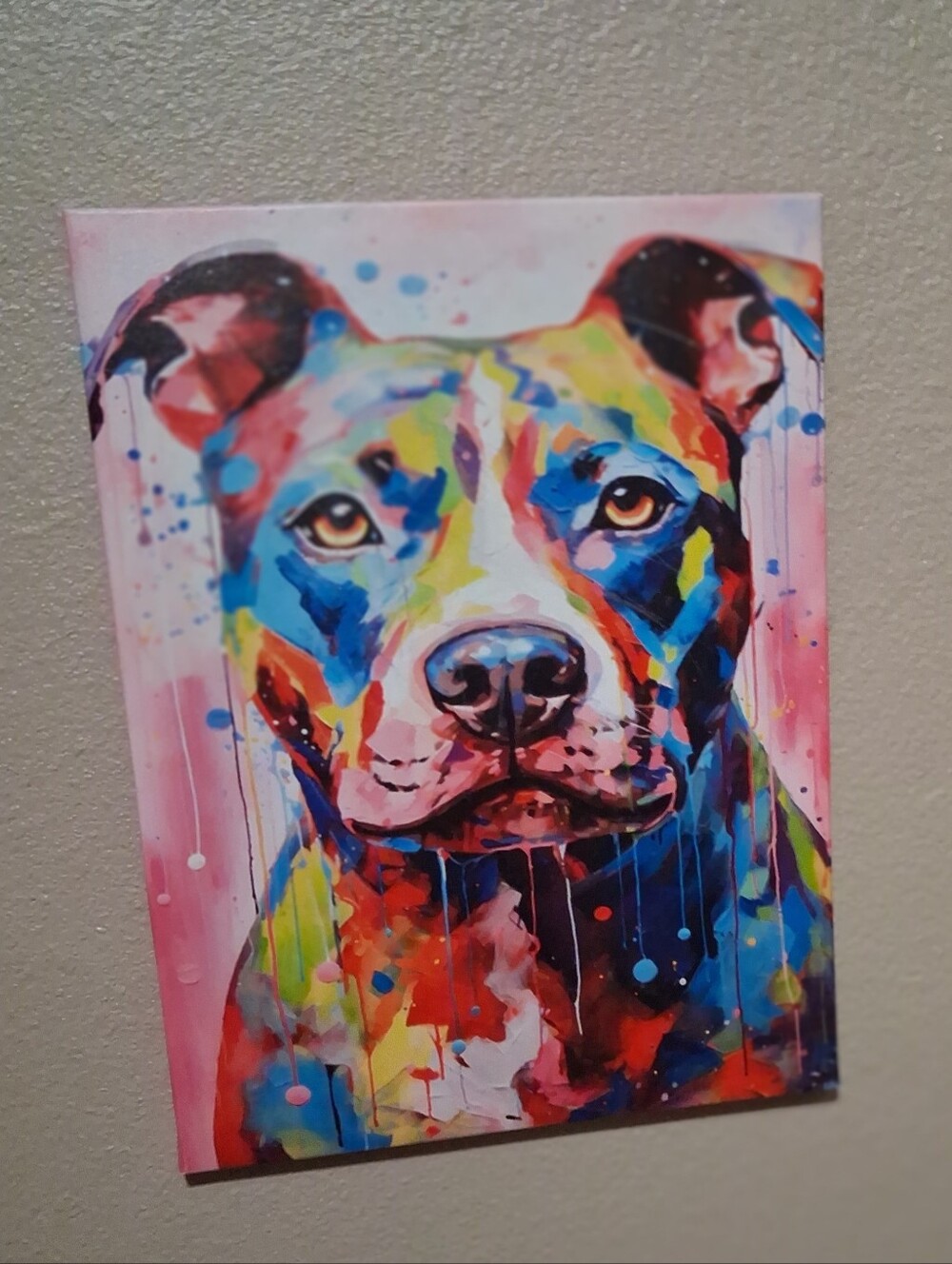 Colorful Pop Art Dog Canvas Print - Multicolor